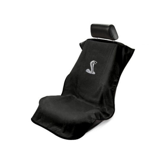 Seat Armour Seat protector black with Cobra logo Mustang 1964-2021